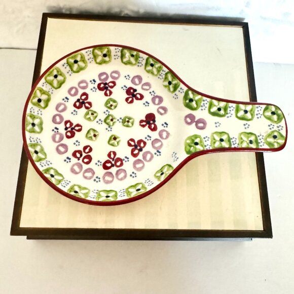 Signature Housewares Gypsy Stoneware Spoon Rest Ceramic Multicolor - Picture 1 of 7